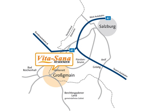 Lageplan der Seniorenresidenz Großgmain in Salzburg